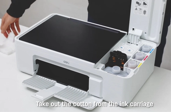 02 Εφαρμογή κεφαλής εκτύπωσης Deli Εκτυπωτής D311NW Inkjet εκτυπωτής