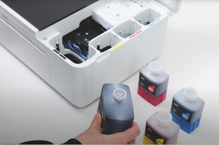 Εμφάνιση μπουκάλι εκτυπωτή D311NW μελάνια