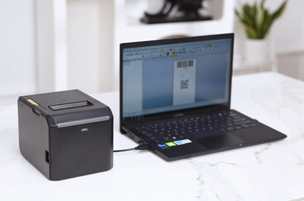 Deli ES301 ES302 Θερμική παραλαβή εκτυπωτής